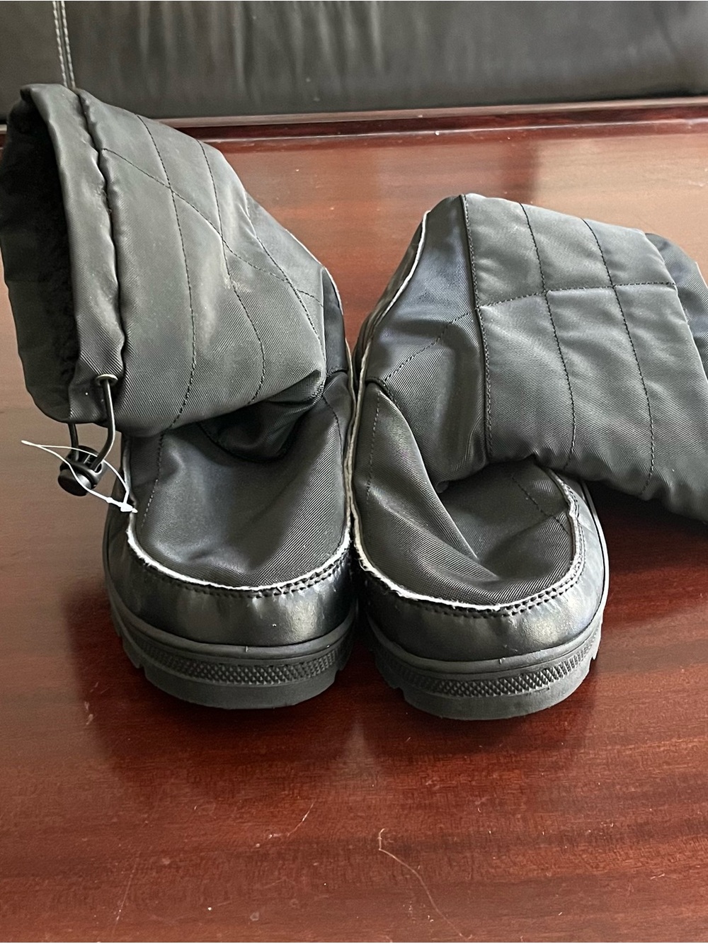 Men's Black Rugged Exposure Quilted Winter Pull-On Boots